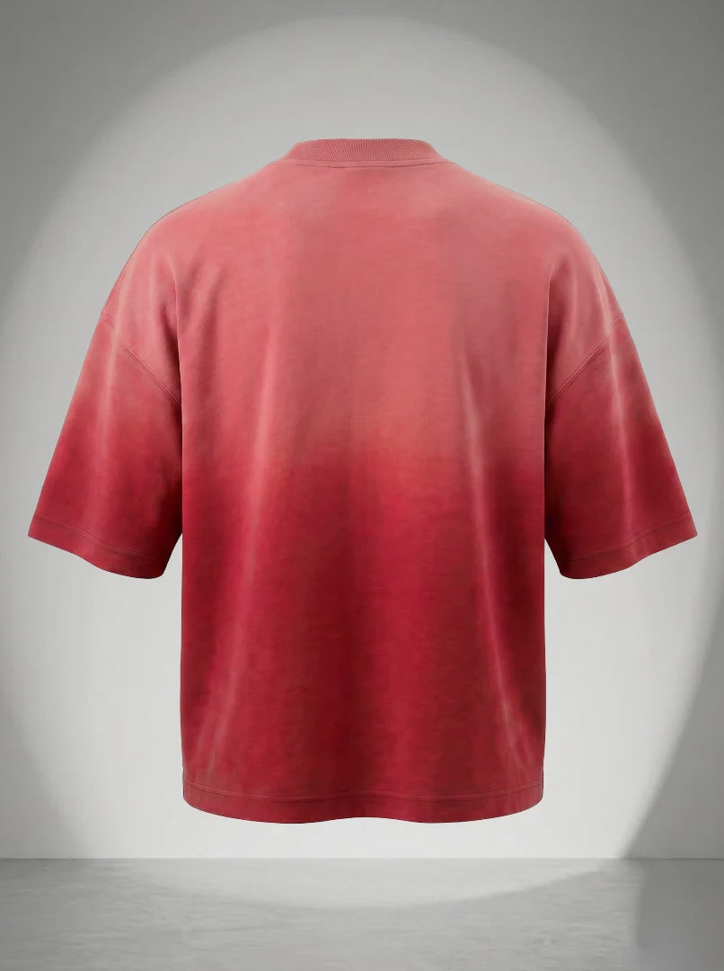 Deep Dye Drop Shoulder T-shirt - Desert Rose