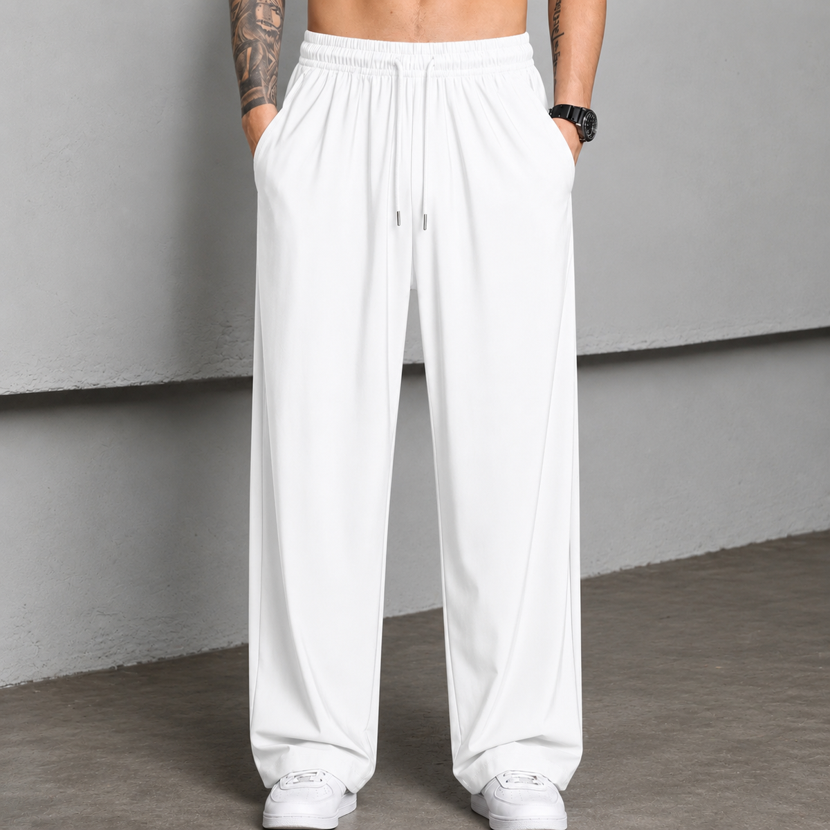 Mens Baggy Pant White