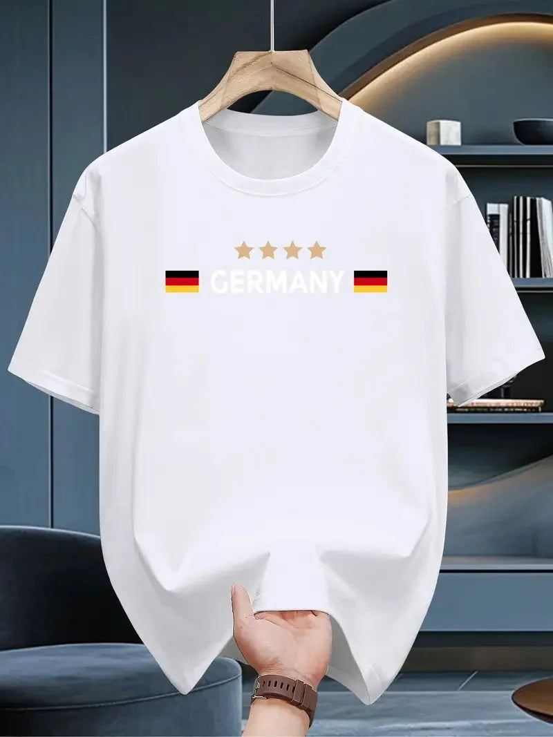 Drop Shoulder T-Shirt - Germany - White