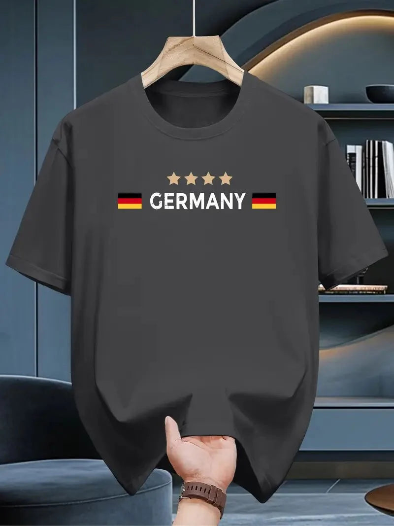 Drop Shoulder T-Shirt - Germany - Silver
