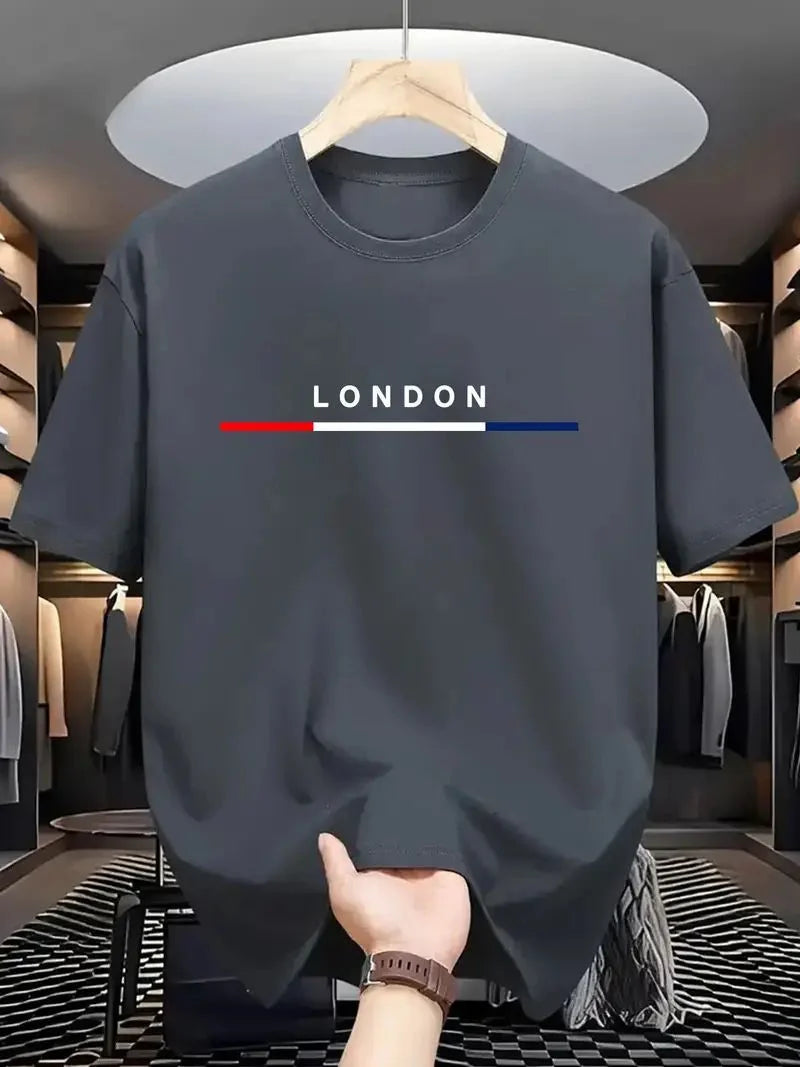 Drop Shoulder T-Shirt - London - Silver
