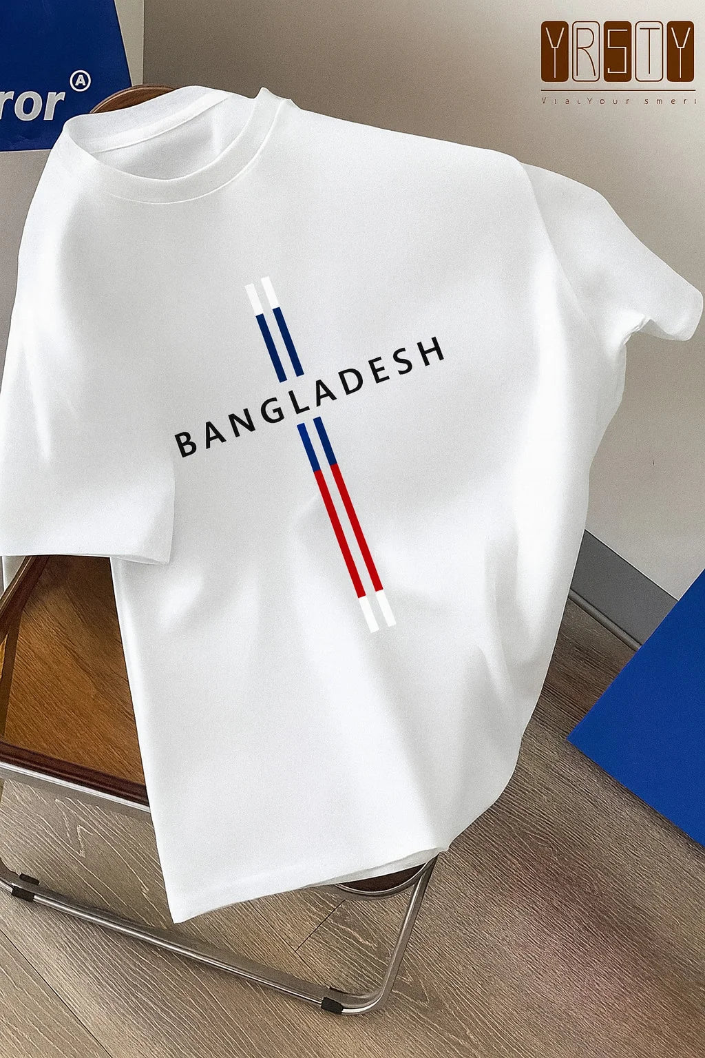 Drop Shoulder T-Shirt - Bangladesh II - White