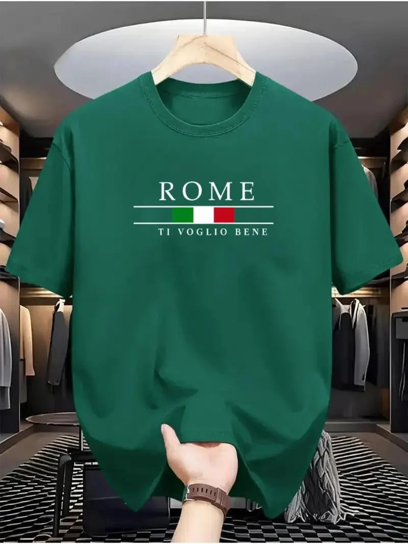 Drop Shoulder T-Shirt - Rome - Green