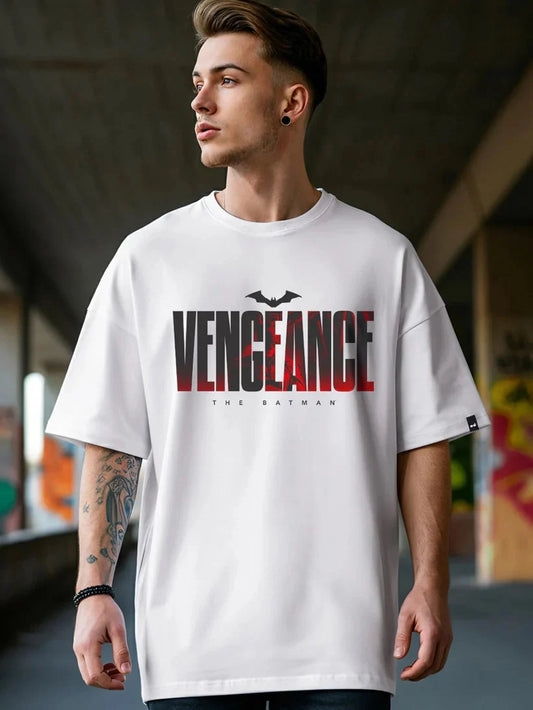 Drop Shoulder T-Shirt - Venceance - White