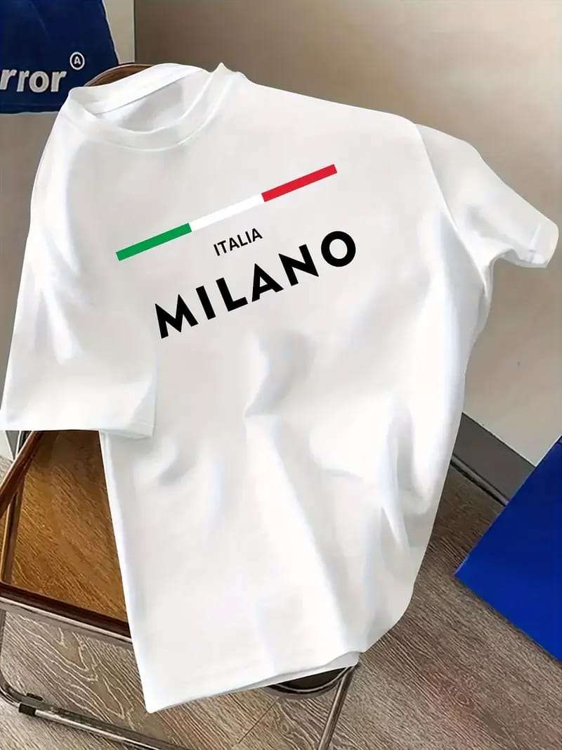 Super Premium Drop Shoulder Italia Milano Design ( 06 colour available)