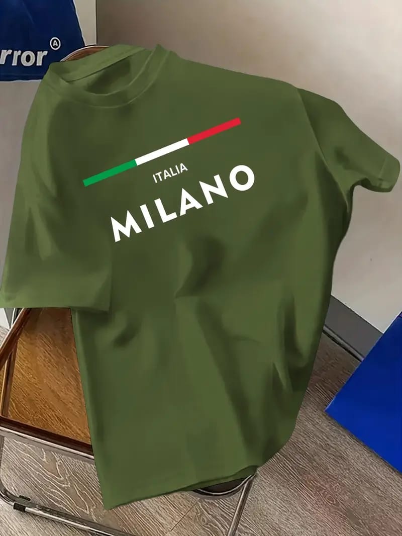 Super Premium Drop Shoulder Italia Milano Design ( 06 colour available)