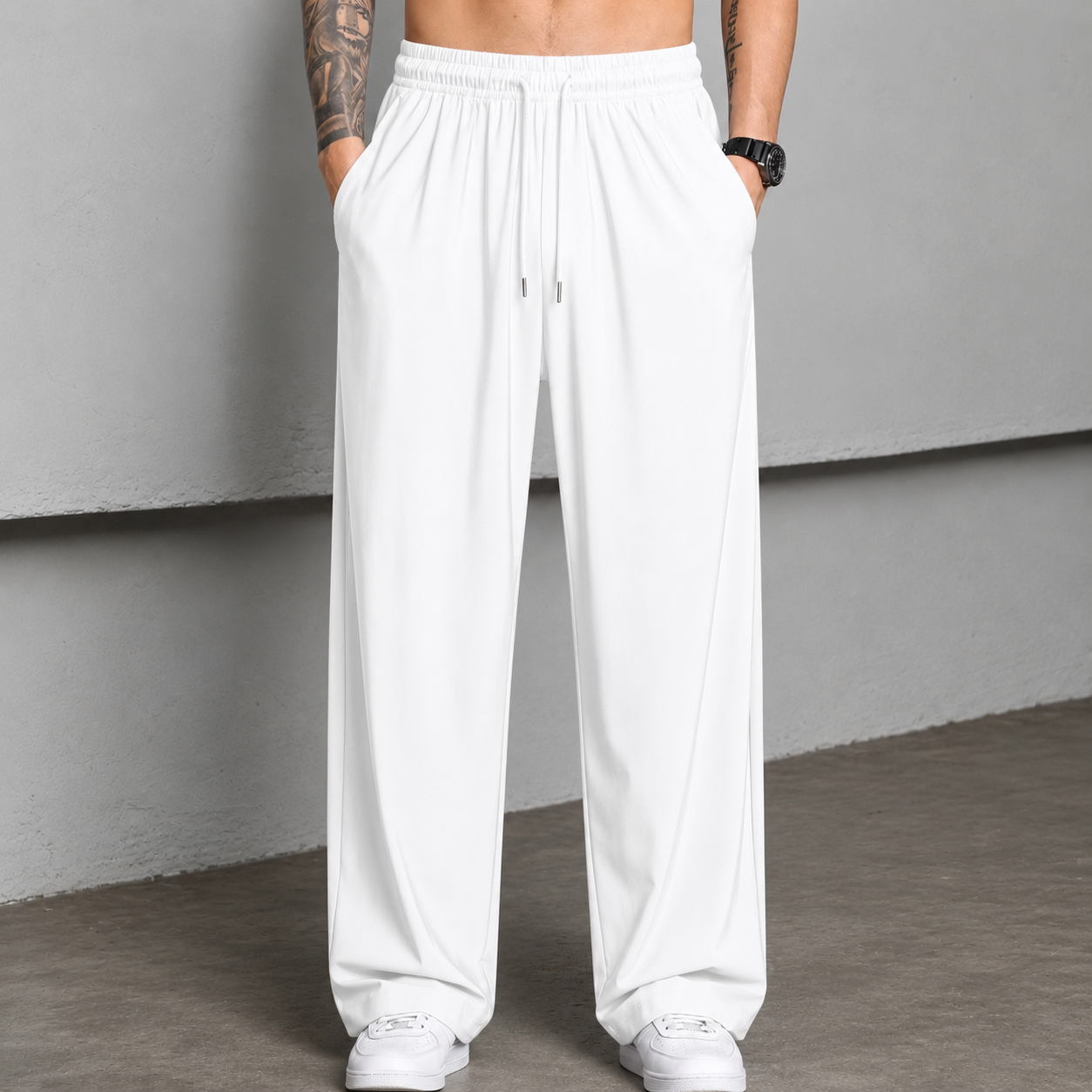 Mens Baggy Pant White