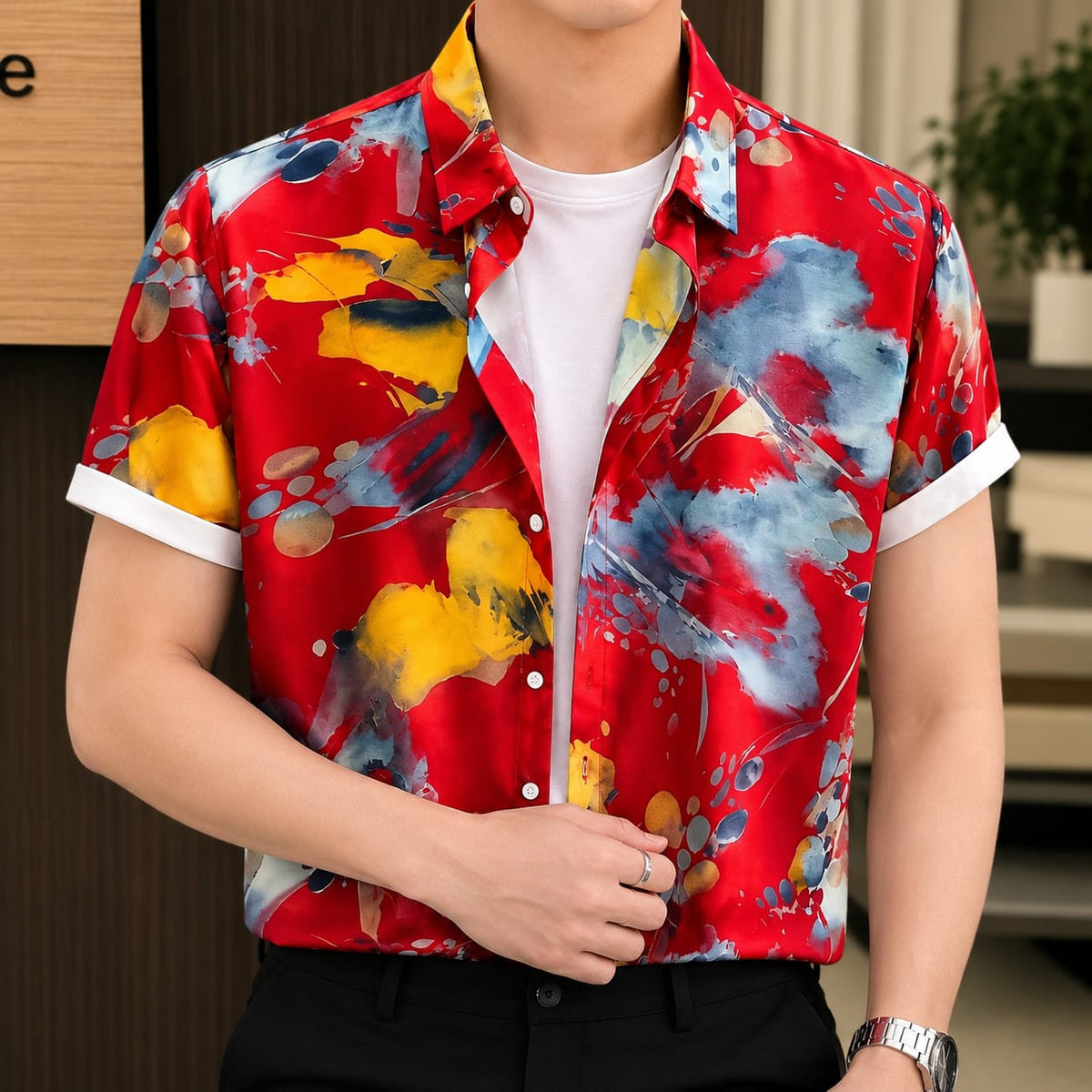 China Micro Half Sleeve Shirt For Men,s ( 3  colors available)