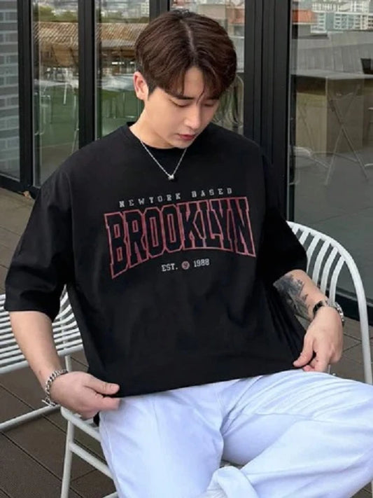 Drop Shoulder T-Shirt - Brooklyn - Black