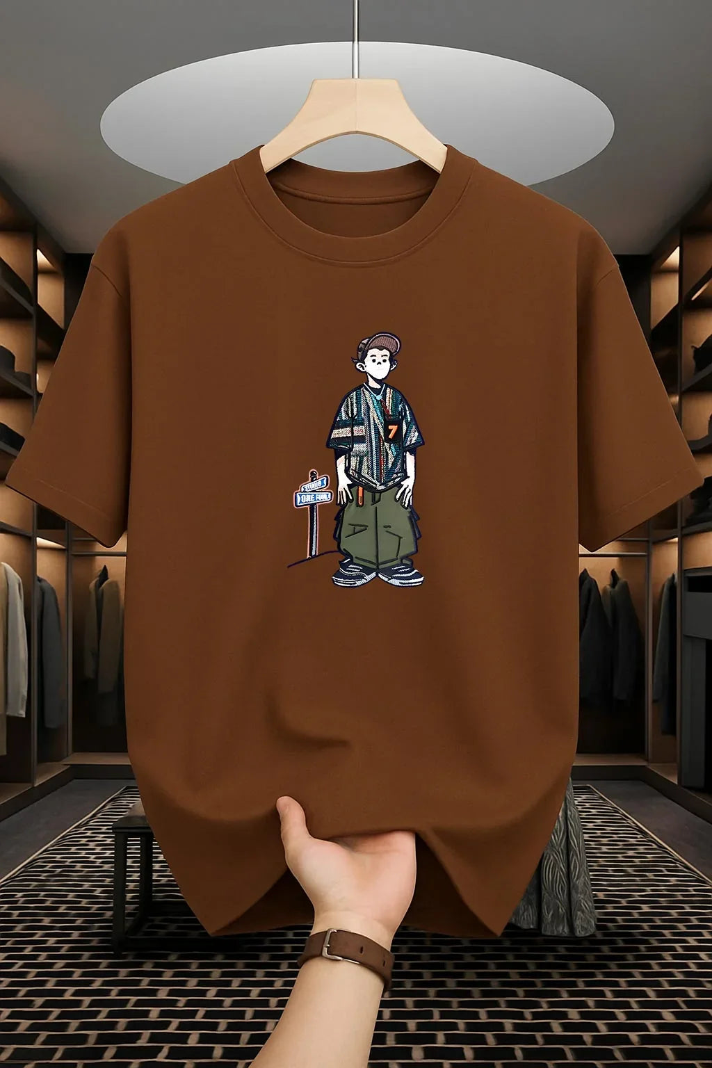 Super Premium Drop Shoulder Cartoon desgin  ( 09 colour available)