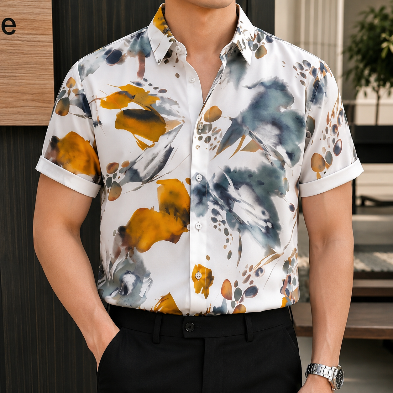 China Micro Half Sleeve Shirt For Men,s ( 3  colors available)