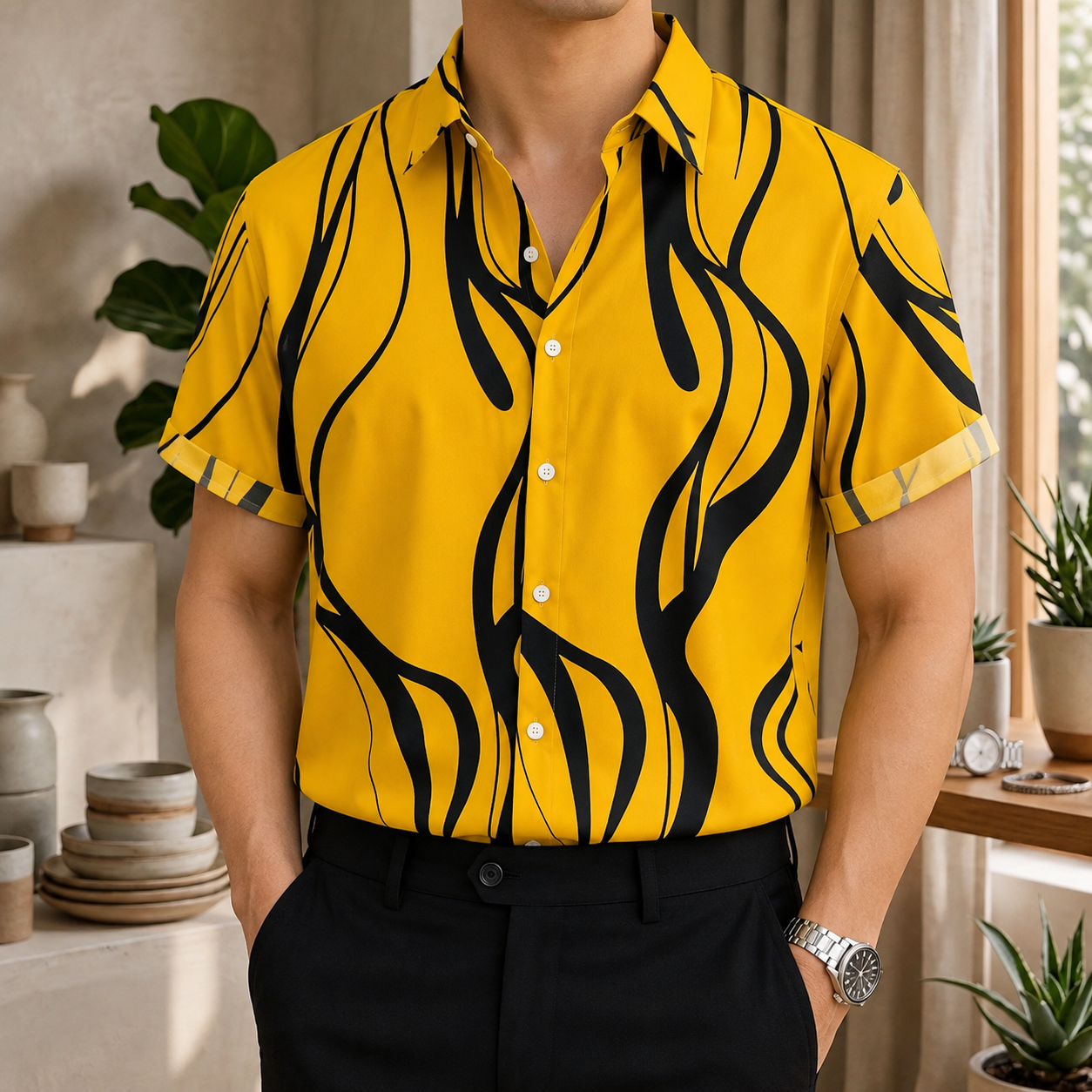 China Micro Half Sleeve Shirt For Men,s ( 5  colors available)