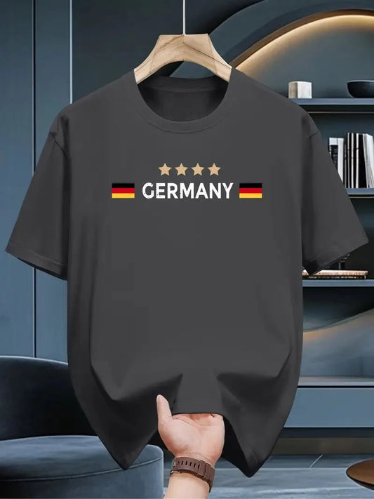 Drop Shoulder T-Shirt - Germany - Silver