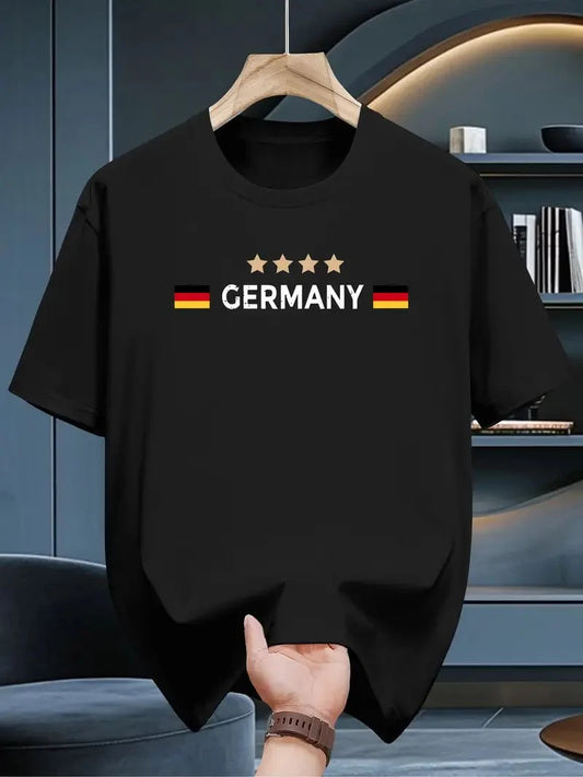 Drop Shoulder T-Shirt - Germany - Black
