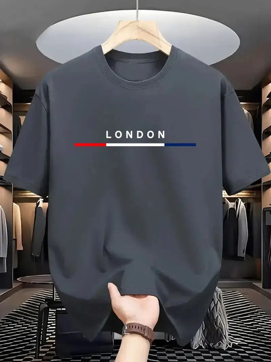 Drop Shoulder T-Shirt - London - Silver