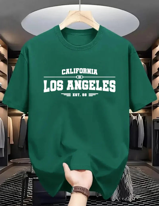 Drop Shoulder T-Shirt - Los Angeles - Green