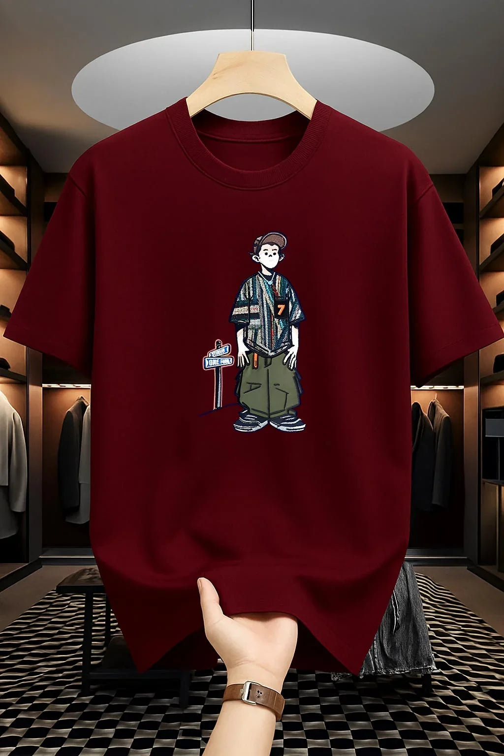 Super Premium Drop Shoulder Cartoon desgin  ( 09 colour available)