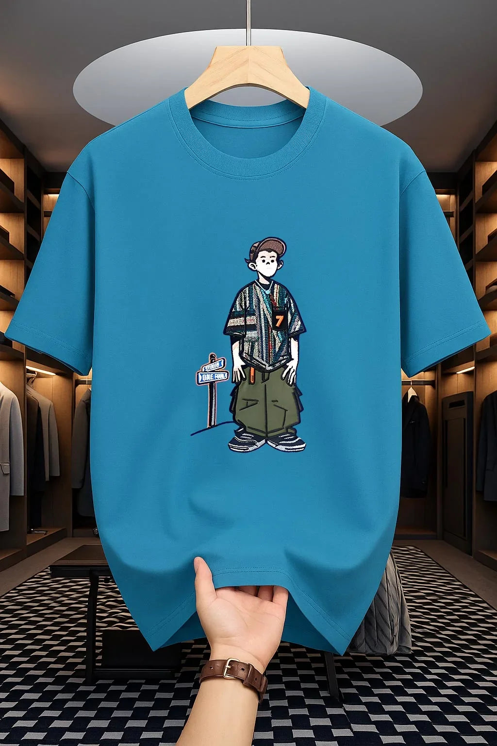 Super Premium Drop Shoulder Cartoon desgin  ( 09 colour available)