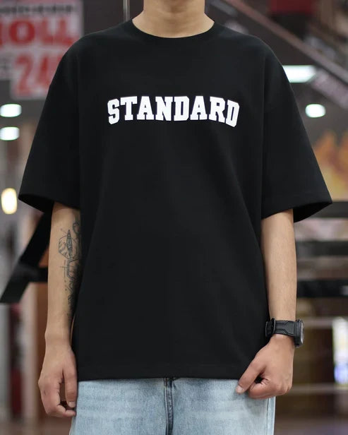 Drop Shoulder T-Shirt - Standard - Black