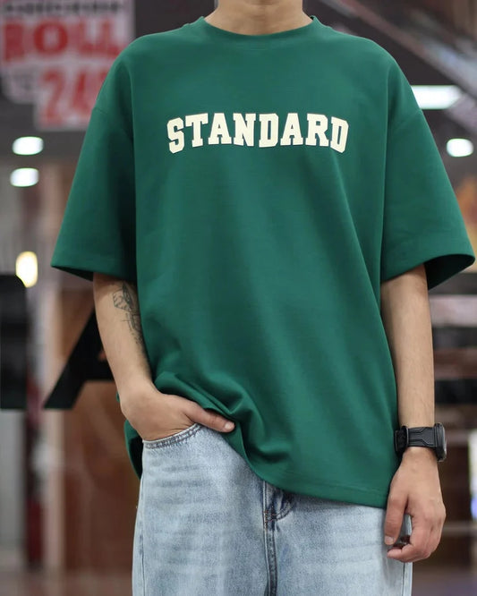 Drop Shoulder T-Shirt - Standard - Green