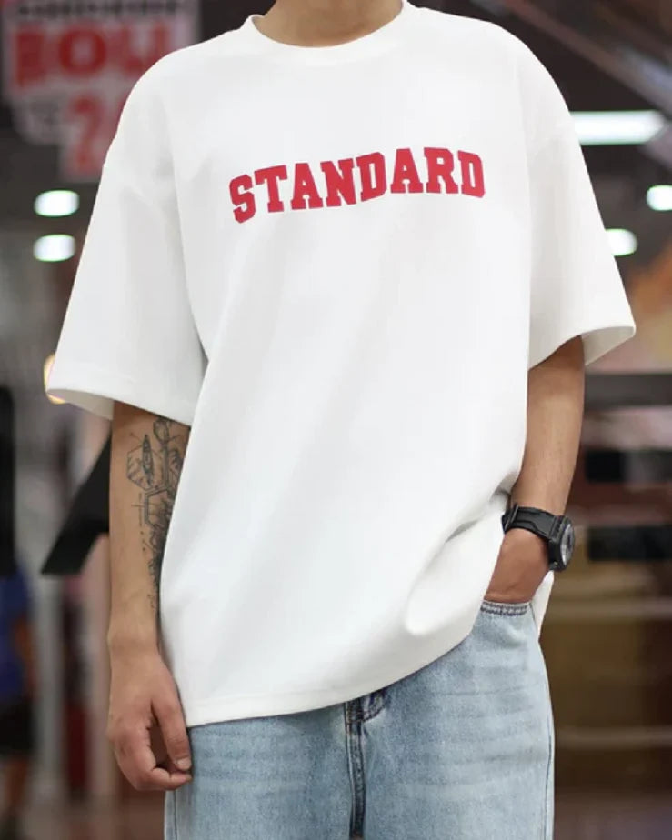 Drop Shoulder T-Shirt - Standard - White