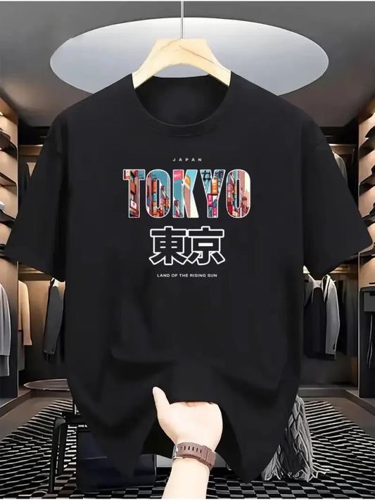 Drop Shoulder T-Shirt - Tokyo - Black